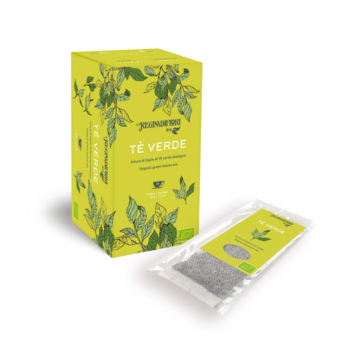 Regina di Fiori Infuso Tè Verde 15 filtri x 3g Biologico